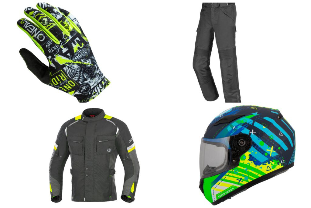 Motorbike outfit for children put together by Motoblogx. Find your new motorcycle clothing here and ride your motorcycle in style.