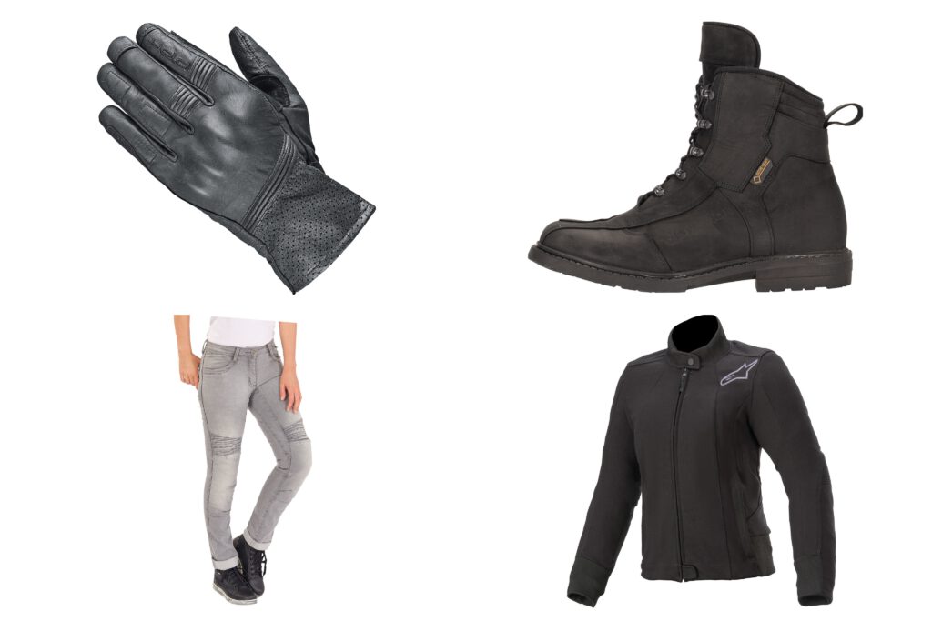 Motorbike outfit for women put together by Motoblog. Find your new motorcycle clothing here and ride your motorcycle in style.